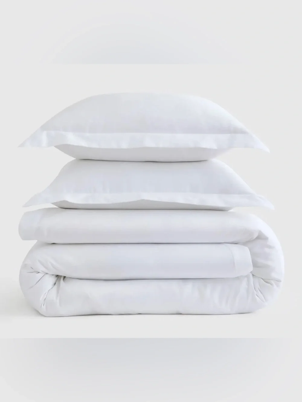 NWOT Quince Signature Giza Cotton Sateen 3 Pc Duvet Cover Set, King/Cal (White)